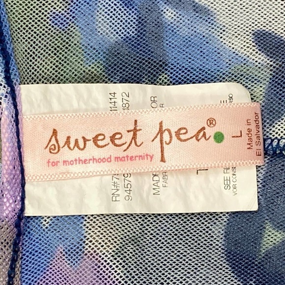 SWEET Pea Motherhood Maternity Floral Blouse Large - Picture 8 of 11